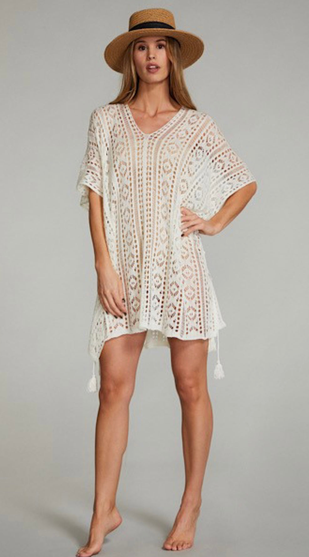 Crochet Off- White Cover Up