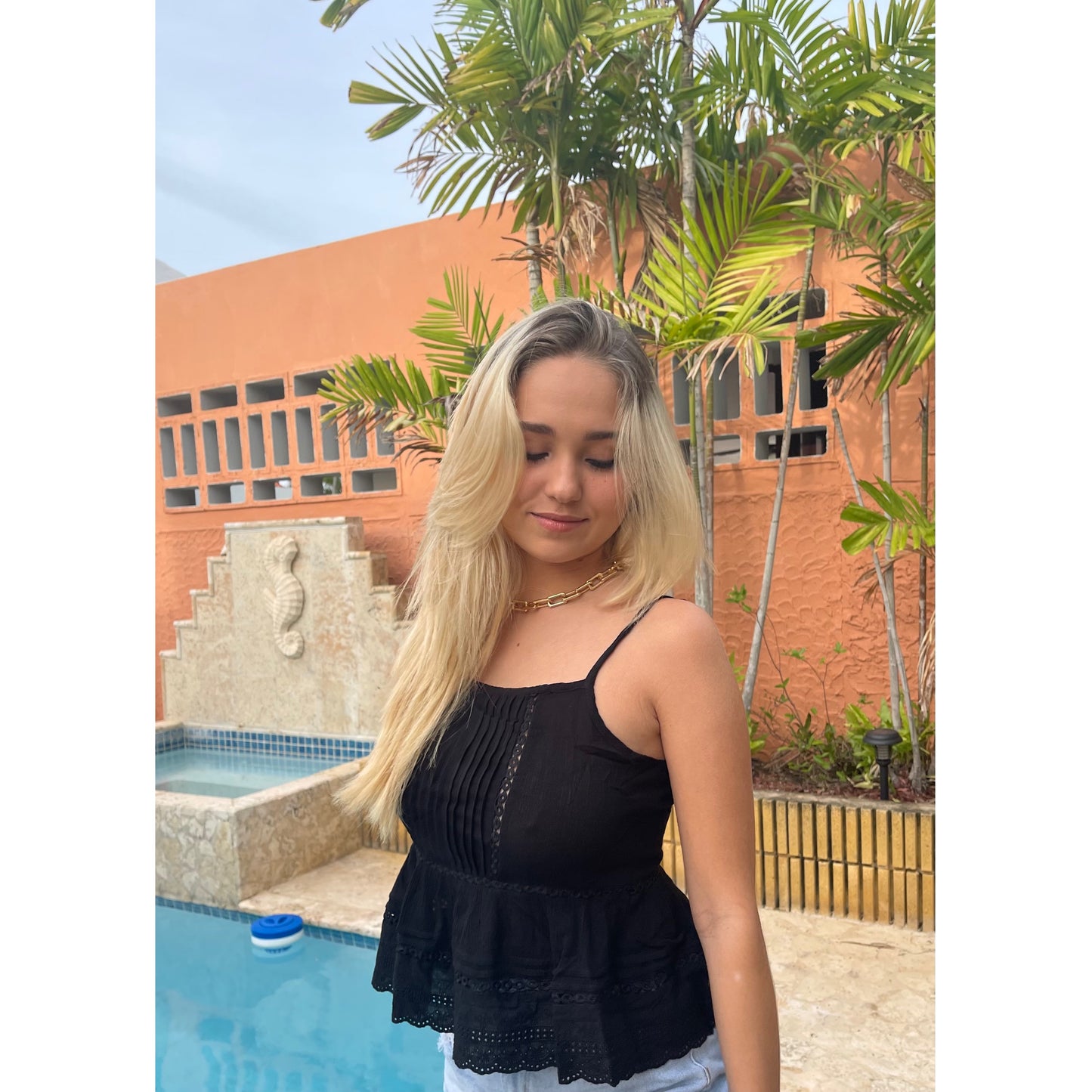 Amy Eyelet Top