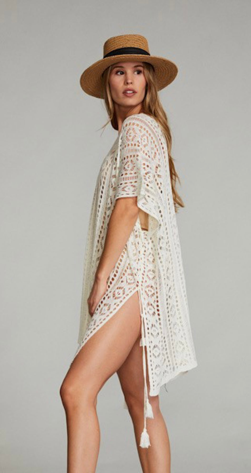 Crochet Off- White Cover Up